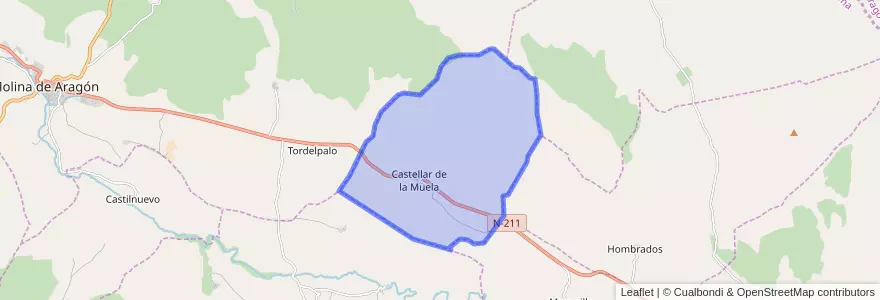 Mapa de ubicacion de Castellar de la Muela.