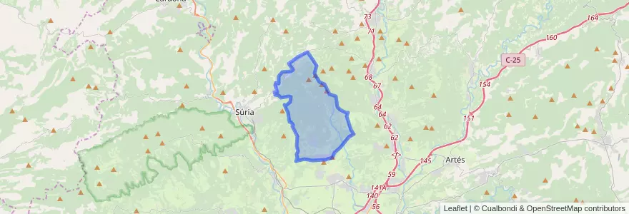 Mapa de ubicacion de Castellnou de Bages.