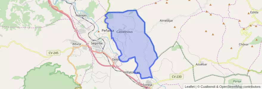 Mapa de ubicacion de Castellnovo.