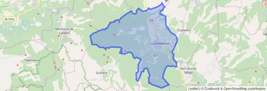 Mapa de ubicacion de Castellterçol.