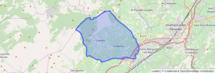 Mapa de ubicacion de Castellví de la Marca.
