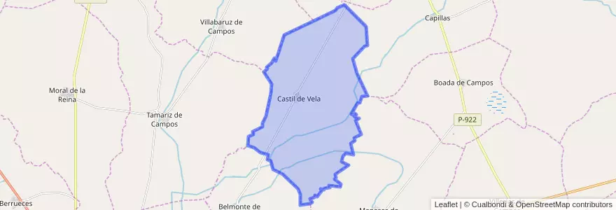 Mapa de ubicacion de Castil de Vela.