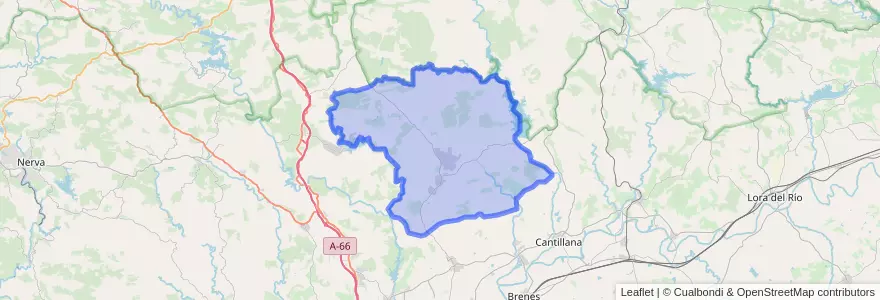 Mapa de ubicacion de Castilblanco de los Arroyos.