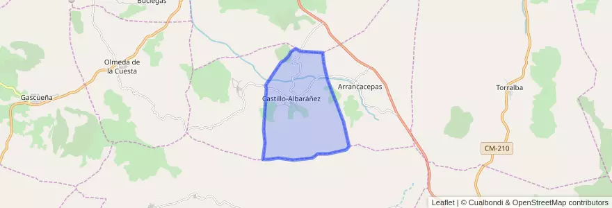 Mapa de ubicacion de Castillo-Albaráñez.