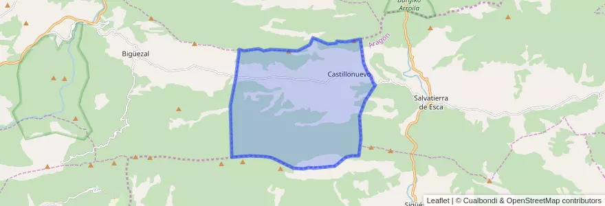 Mapa de ubicacion de Castillonuevo.