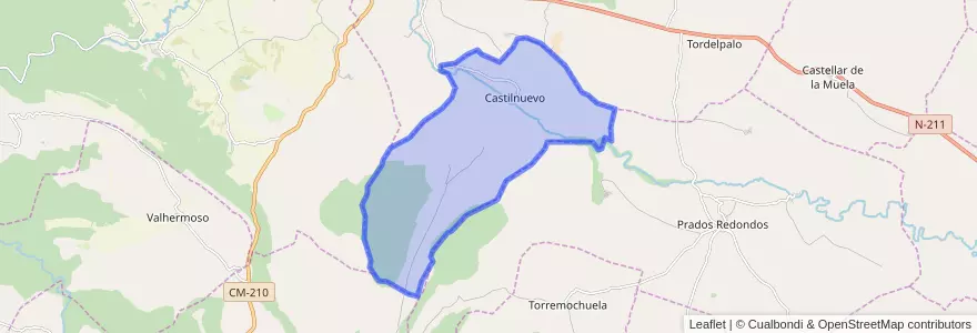 Mapa de ubicacion de Castilnuevo.