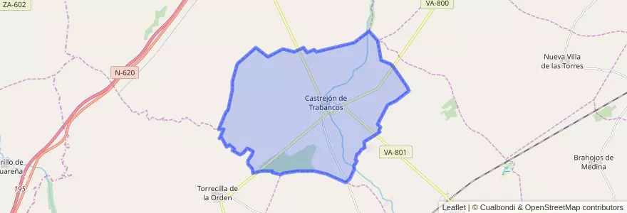 Mapa de ubicacion de Castrejón de Trabancos.