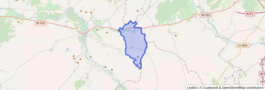 Mapa de ubicacion de Castrillo de Duero.