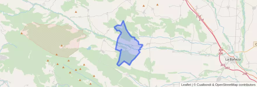 Mapa de ubicacion de Castrillo de la Valduerna.