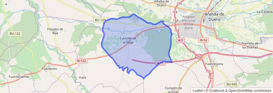 Mapa de ubicacion de Castrillo de la Vega.