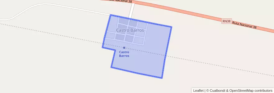 Mapa de ubicacion de Castro Barros.