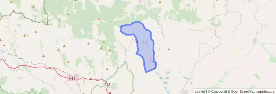 Mapa de ubicacion de Castro de Filabres.