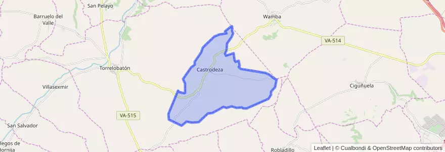 Mapa de ubicacion de Castrodeza.