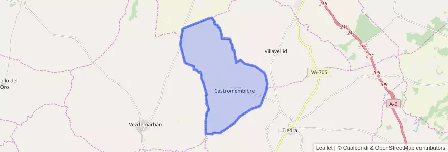 Mapa de ubicacion de Castromembibre.
