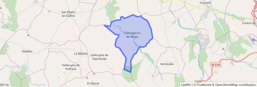 Mapa de ubicacion de Castroserna de Abajo.