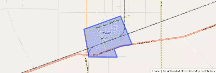Mapa de ubicacion de Catriló.