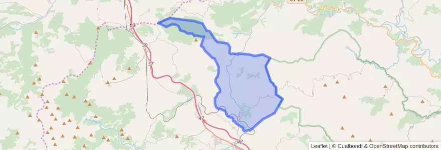 Mapa de ubicacion de Caudiel.