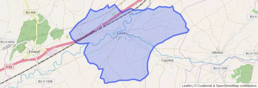 Mapa de ubicacion de Cavia.