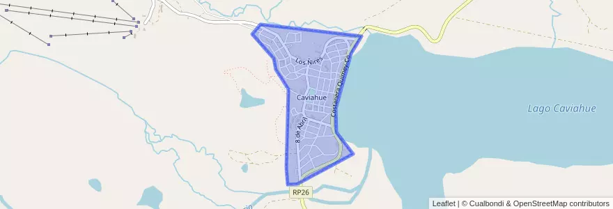 Mapa de ubicacion de Caviahue.