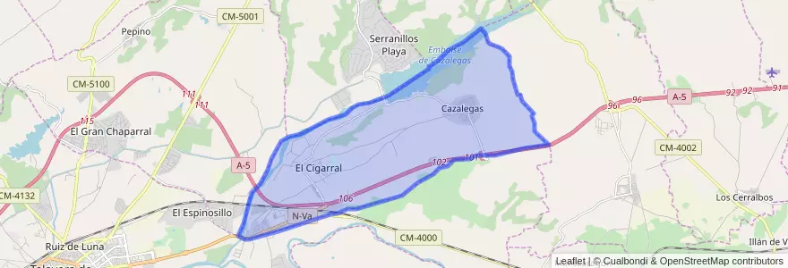Mapa de ubicacion de Cazalegas.