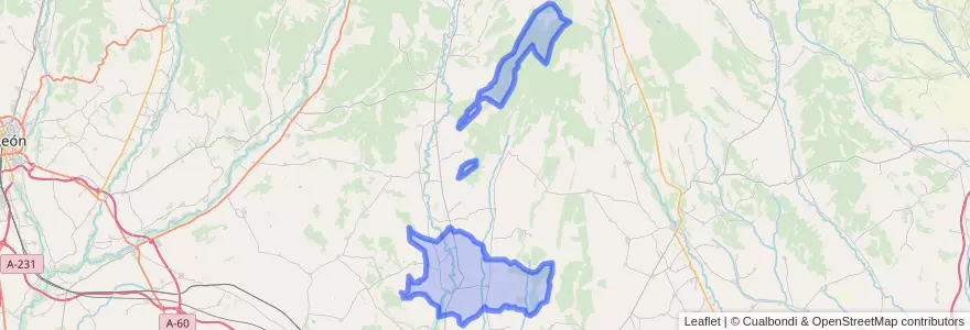 Mapa de ubicacion de Cea.