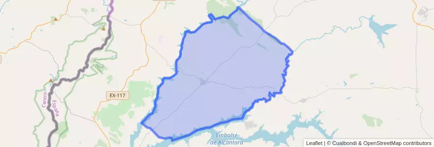 Mapa de ubicacion de Ceclavín.