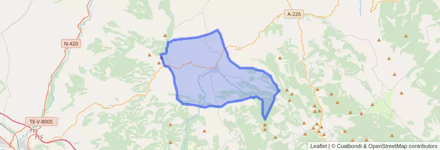 Mapa de ubicacion de Cedrillas.