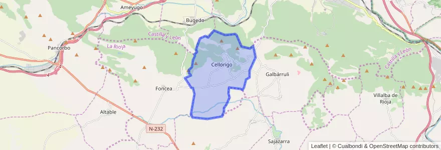 Mapa de ubicacion de Cellorigo.