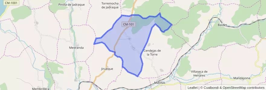 Mapa de ubicacion de Cendejas de Enmedio.