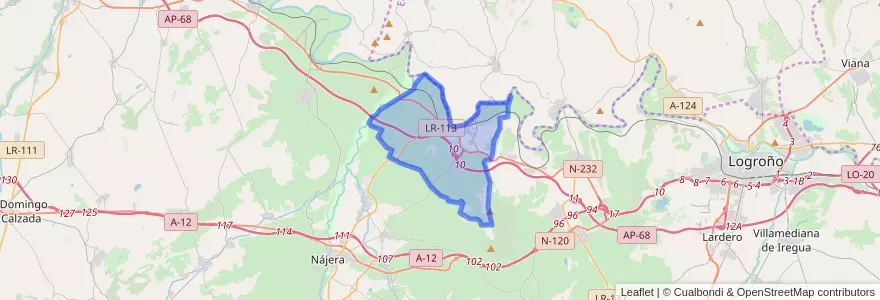 Mapa de ubicacion de Cenicero.