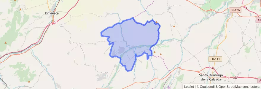 Mapa de ubicacion de Cerezo de Río Tirón.