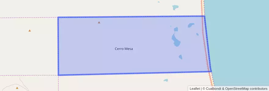 Mapa de ubicacion de Cerro Mesa.