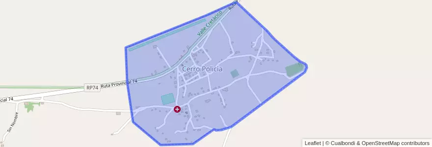 Mapa de ubicacion de Cerro Policía.