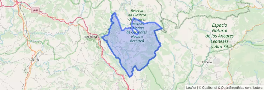 Mapa de ubicacion de Cervantes.