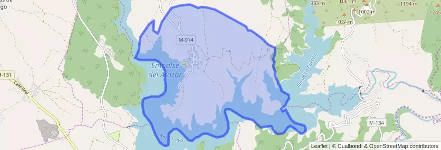 Mapa de ubicacion de Cervera de Buitrago.
