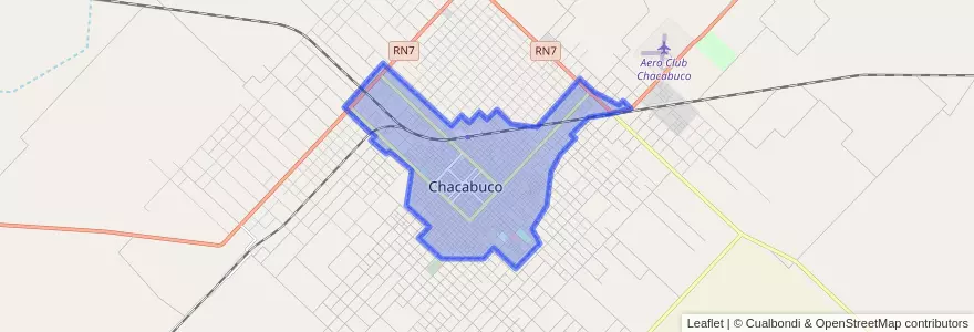Mapa de ubicacion de Chacabuco.