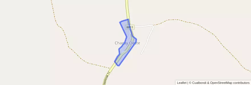 Mapa de ubicacion de Chacay Oeste.