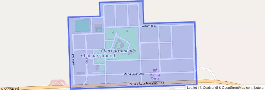 Mapa de ubicacion de Chacharramendi.