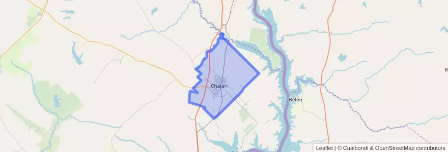 Mapa de ubicacion de Chajarí.