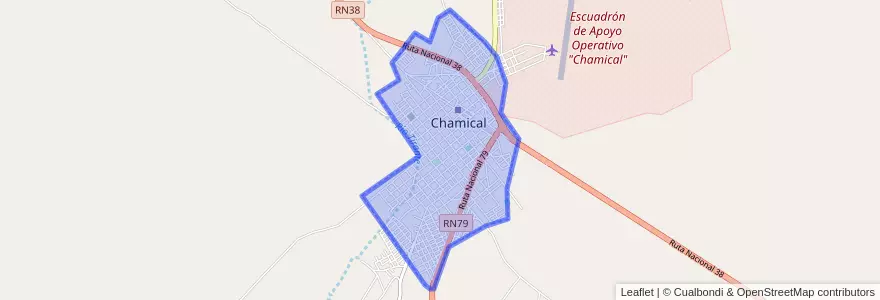 Mapa de ubicacion de Chamical.