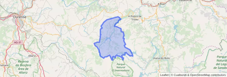 Mapa de ubicacion de Chandrexa de Queixa.