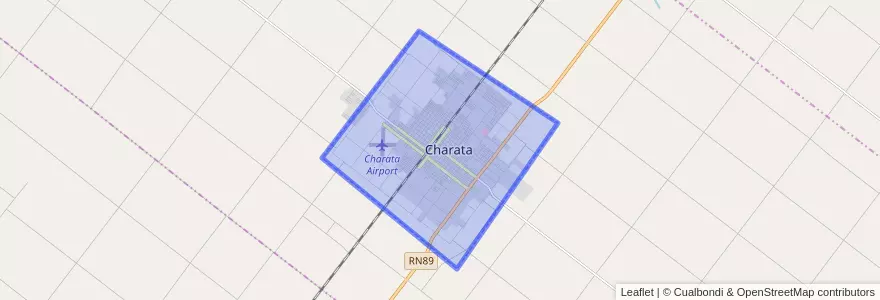 Mapa de ubicacion de Charata.