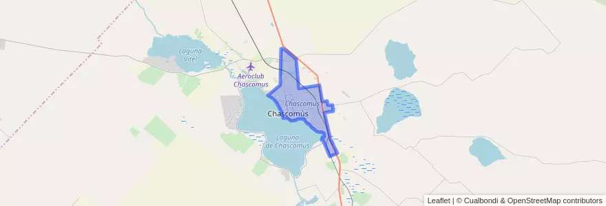 Mapa de ubicacion de Chascomús.