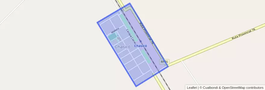 Mapa de ubicacion de Chasicó.