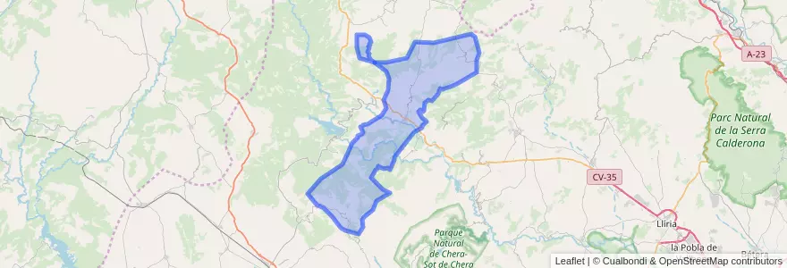 Mapa de ubicacion de Chelva.