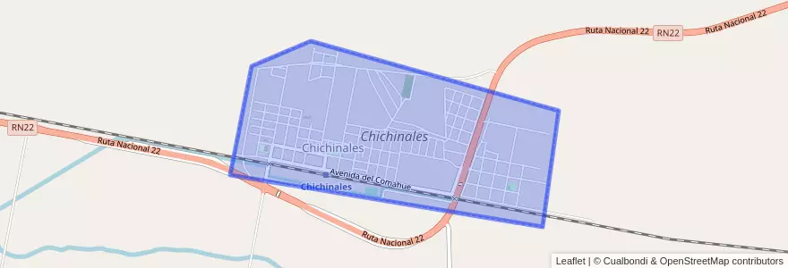 Mapa de ubicacion de Chichinales.