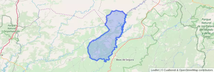 Mapa de ubicacion de Chiclana de Segura.