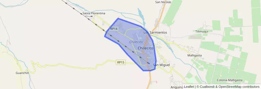 Mapa de ubicacion de Chilecito.