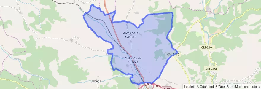 Mapa de ubicacion de Chillarón de Cuenca.