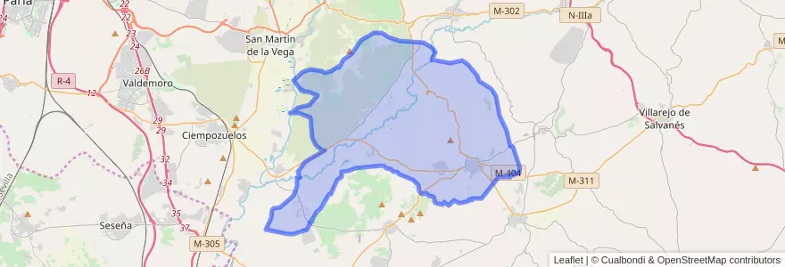 Mapa de ubicacion de Chinchón.